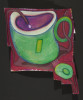 Green Cup - Brown Table, Elizabeth Murray, Collage, Blanton Museum of Art, University of Texas at Austin