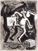 As Long as I Don't Have to Get Up Before 11:00, Mark Kostabi, Drawing, The University of Michigan Museum of Art