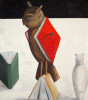 Wooden Owl, Cheryl Laemmle, Painting, Montclair Art Museum