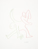 Yo Green Pow Red Glow No, Mark Kostabi, Drawing, Spencer Museum of Art, University of Kansas