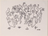 Hat Attack, Mark Kostabi, Drawing, Albright-Knox Art Gallery