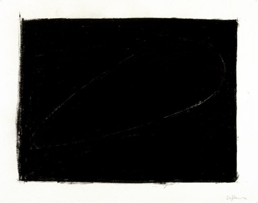 untitled (blue on black drawing of floor piece)
