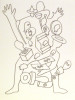Multi-level Flasher, Mark Kostabi, Drawing, Boise Art Museum